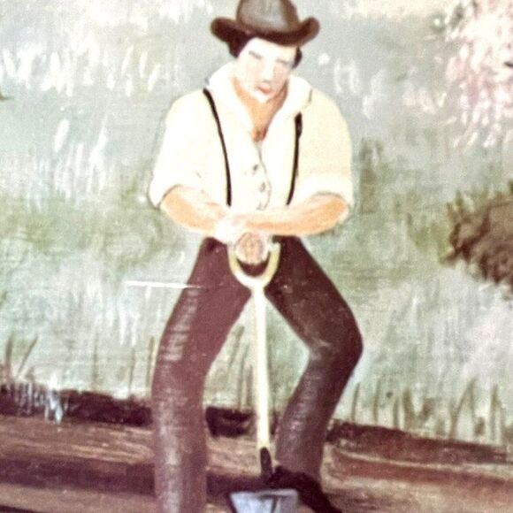 Antique Print “Harvest” 18th century Farming Folk Art by Martha Cahoon READ - Picture 15 of 16